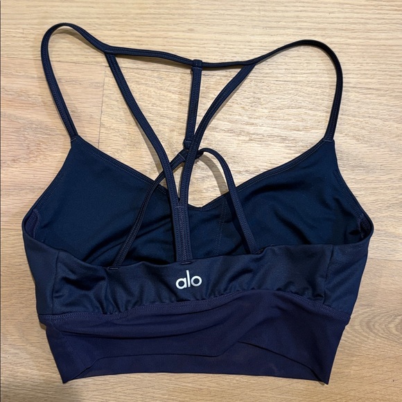 ALO Yoga Black Strappy Sports Bra - Picture 2 of 4